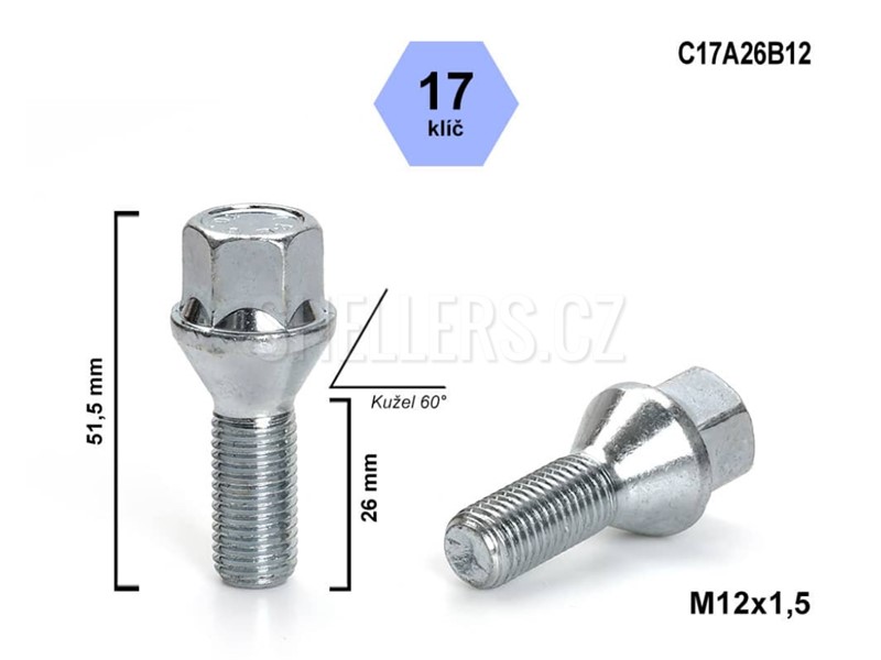 VIJAK 12X1.5X26GL17 KONUSNI