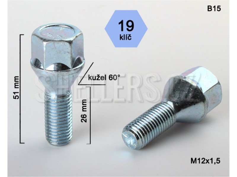 VIJAK 12X1.5X26GL19 KONUSNI