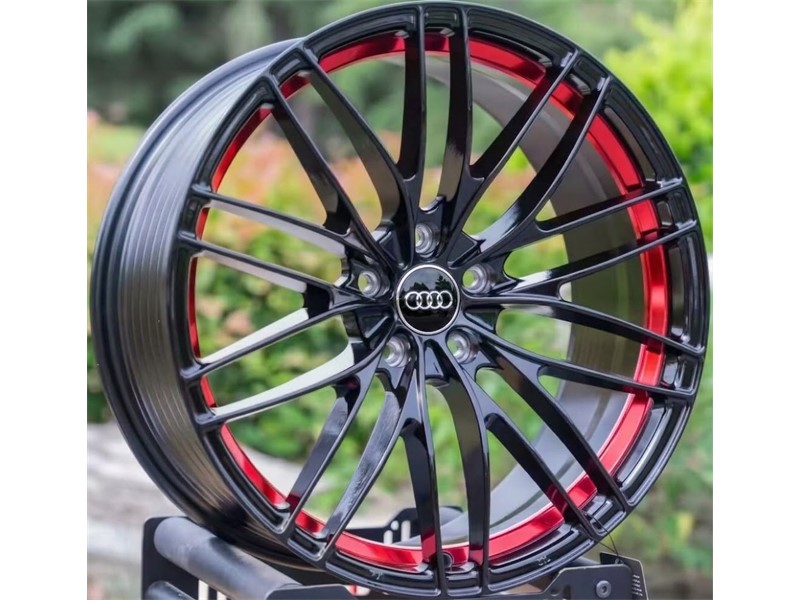 18X8 5X112 ET35 66.5 BLACK+UC_RED AUDI_FBX001-8